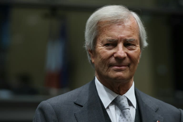 L'homme d'affaires Français Vincent Bolloré avant une audition à l'Assemblée nationale à Paris le 13 mars 2024 (ALAIN JOCARD)