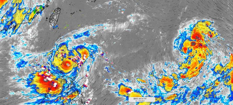 中颱蘇拉颱風環流範圍雖較小，但不可小看其強度和威力。（翻攝彭啟明臉書）