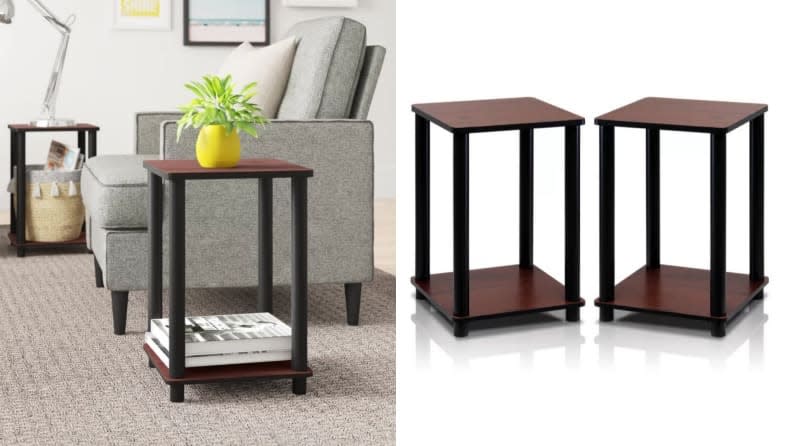 This set of end tables can add style and storage to your living room.