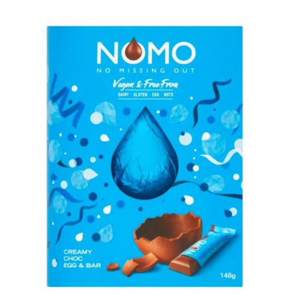 <p>NOMO stands for no one misses out, because their chocolate is vegan and totally free from, yet so creamy, it tastes just like dairy chocolate. Don't get FOMO - get involved.<br></p><p>Nomo Vegan Free From Creamy Chocolate Egg, £6.00</p><p><a class="link " href="https://go.redirectingat.com?id=127X1599956&url=https%3A%2F%2Fwww.tesco.com%2Fgroceries%2Fen-GB%2Fproducts%2F305429580%3FselectedUrl%3Dhttps%253A%252F%252Fdigitalcontent.api.tesco.com%252Fv2%252Fmedia%252Fghs%252Fc63341de-8ff4-4d90-9c92-fec617218e51%252Fsnapshotimagehandler_439306618.jpeg%253Fh%253D540%2526w%253D540&sref=https%3A%2F%2Fwww.cosmopolitan.com%2Fuk%2Fworklife%2Fg15871251%2Fvegan-easter-eggs%2F" rel="nofollow noopener" target="_blank" data-ylk="slk:BUY NOW;elm:context_link;itc:0;sec:content-canvas">BUY NOW</a></p>