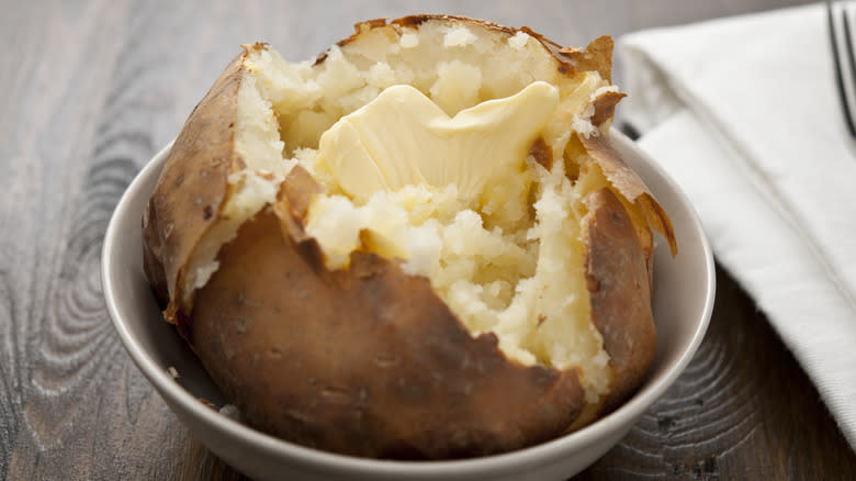 Baked potato with butter