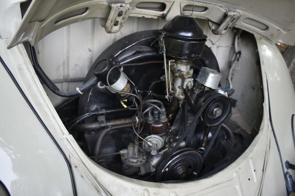 The back-end engine in Mike Shields' 1955 Volkswagen.