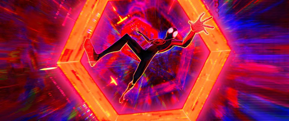 Miles Morales/Spider-Man (voiced by Shameik Moore) in "Spider-Man: Across the Spider-Verse."