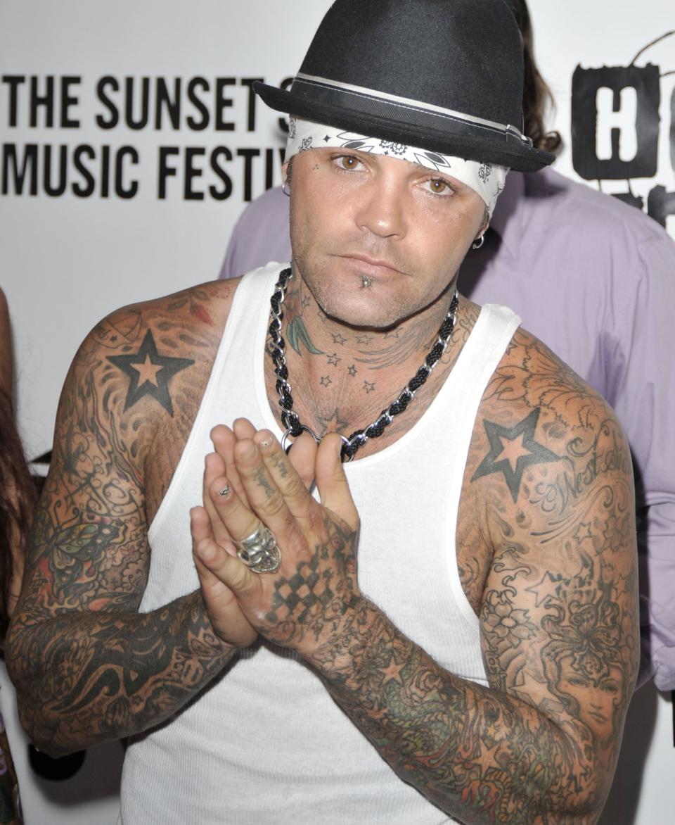 Singer Seth Binzer arrives at the second annual Sunset Strip Music Festival paying tribute to Ozzy Osbourne at the House of Blues in West Hollywood, California on September 10, 2009. Binzer, also known as Shifty Shellshock, died on June 24, 2024 in Los Angeles.