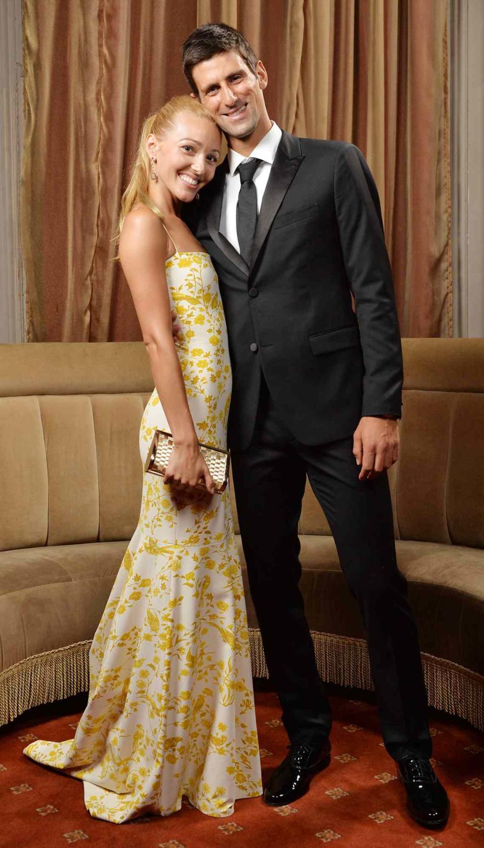 Jelena Ristic and Novak Djokovic attend The Novak Djokovic Foundation New York Dinner at Capitale on September 10, 2013 in New York City