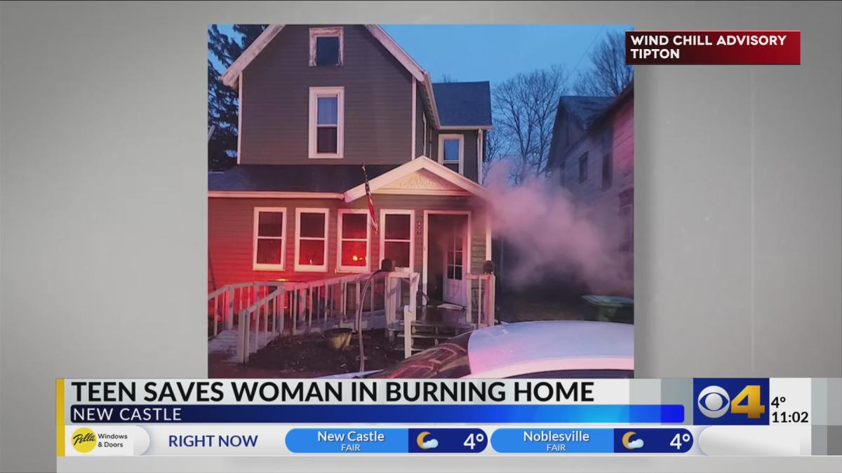 New Castle Teenager Rescues Woman From House Fire