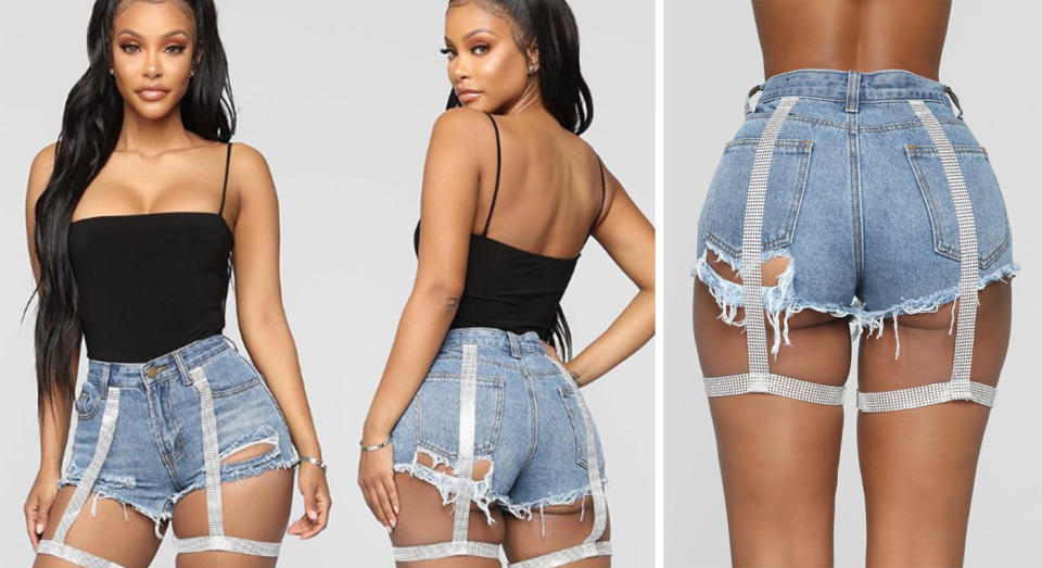 The so-called ‘bum shorts’ won’t be to everyone’s liking [Photo: Fashion Nova]