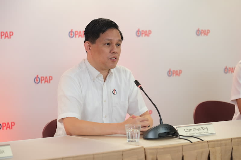 Chan Chung Sing, second assistant secretary-general for the People's Action Party, addresses reporters at a virtual briefing on Friday, 26 June 2020. (PHOTO: People's Action Party)