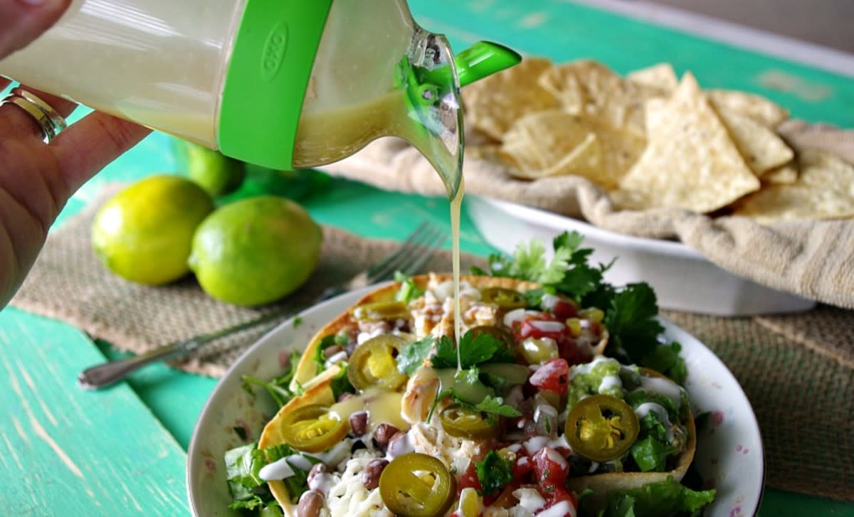 <p>Shea Goldstein</p><p>This flavorful honey key lime dressing is perfect for salads, with the perfect balance of sweet and sour notes.</p><p><strong>Get the recipe: <a href="/841415/sheagoldstein/honey-key-lime-dressing/" data-ylk="slk:Honey Key Lime Dressing;elm:context_link;itc:0;sec:content-canvas" class="link rapid-noclick-resp">Honey Key Lime Dressing</a></strong></p>