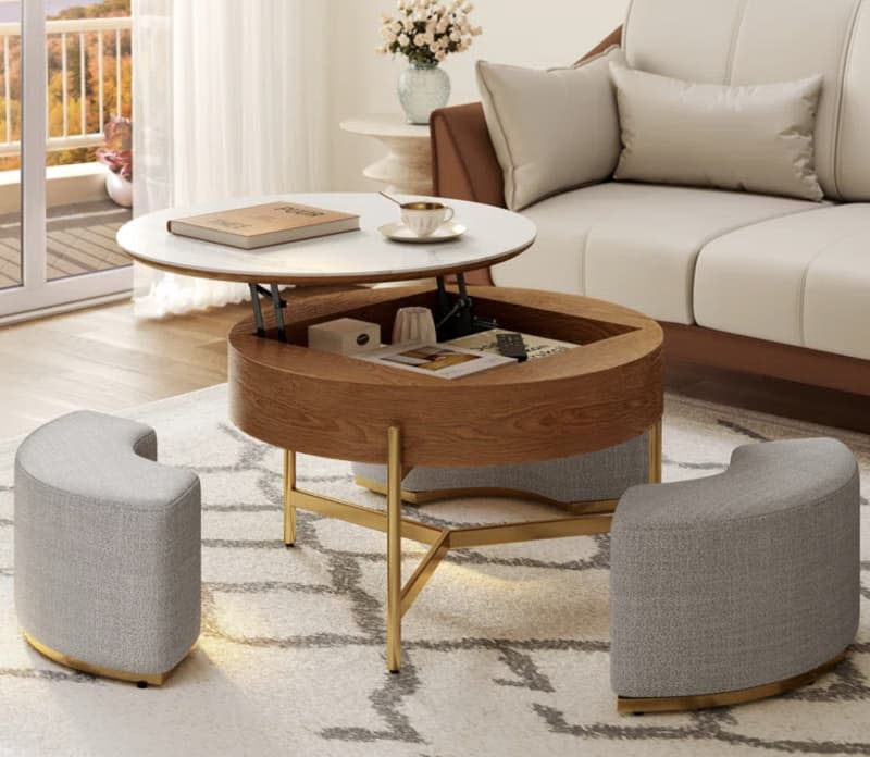 Sohad Lift-Top Extendable Frame Coffee Table