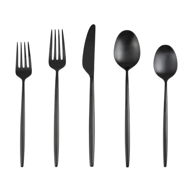 Black Spataro 20 Piece Flatware Set