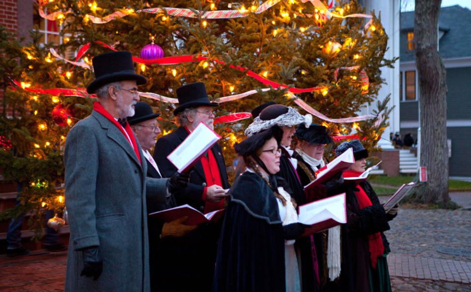 <p>The banner event during the holidays in this island town started in the 1970s, because too many locals left to shop in Cape Cod. Today, during the annual Christmas Stroll--typically the first weekend in December--you can shop downtown amid dozens of seven-foot, decorated Christmas trees, and take part in wine tastings, ghost walks, and home tours. Pick up some gifts at <a rel="nofollow noopener" href="http://www.nantucketreds.com/" target="_blank" data-ylk="slk:Murray's Toggery Shop;elm:context_link;itc:0;sec:content-canvas" class="link ">Murray's Toggery Shop</a> (the mother ship for holiday-ready Nantucket Reds pants) and <a rel="nofollow noopener" href="http://www.jessicahicks.com/" target="_blank" data-ylk="slk:Jessica Hicks;elm:context_link;itc:0;sec:content-canvas" class="link ">Jessica Hicks</a>, the boutique of a local jewelry designer. For more tree-gazing, go to the <a rel="nofollow noopener" href="http://www.travelandleisure.com/travel-guide/nantucket-town/activities/whaling-museum" target="_blank" data-ylk="slk:Whaling Museum;elm:context_link;itc:0;sec:content-canvas" class="link ">Whaling Museum</a>, which houses 80 trees decorated by local artists, merchants, and kids. </p>