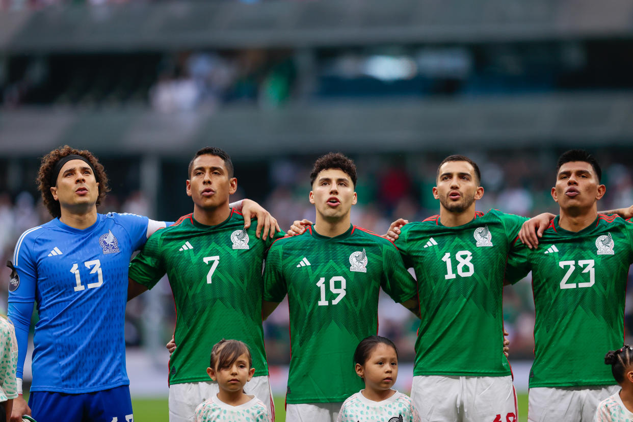 Selección Mexicana previo al partido contra Jamaica en marzo de este año. (Juan Luis Diaz/Quality Sport Images/Getty Images)