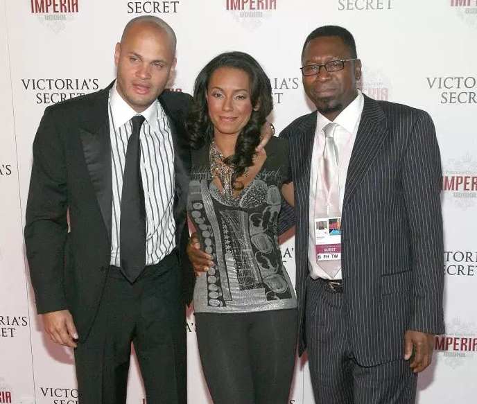 Mel with her husband, Stephen and dad, Martin.