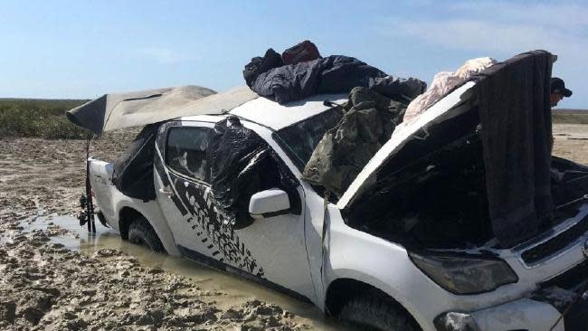 Two fishermen left stranded after their car became trapped in a bog on Friday: WA Police