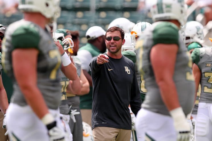 Kendal Briles, son of former Baylor coach Art Briles, has been cited for a recruiting violation. (Getty Images)