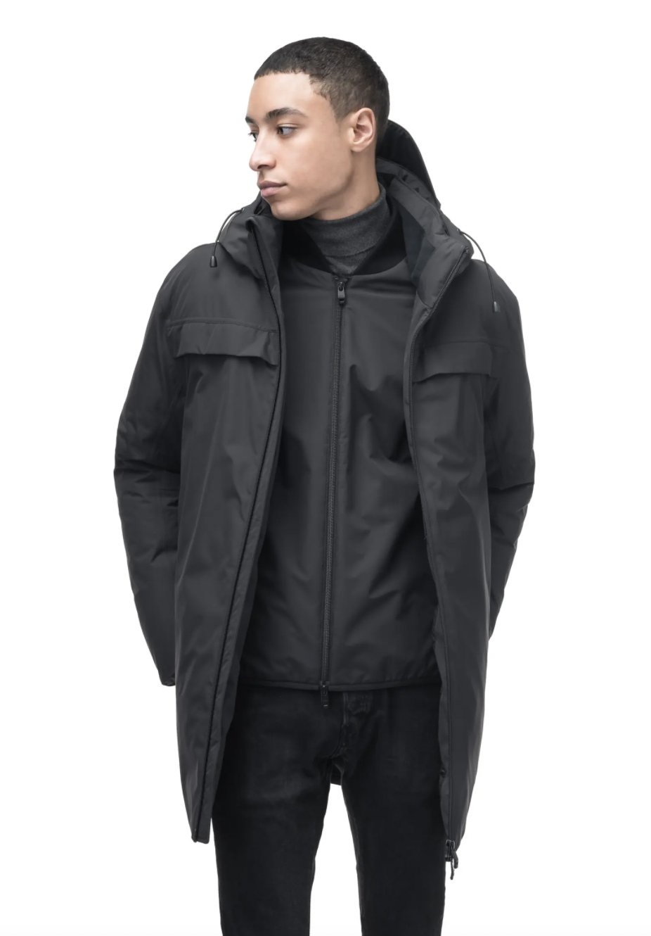 black parka jacket nobis