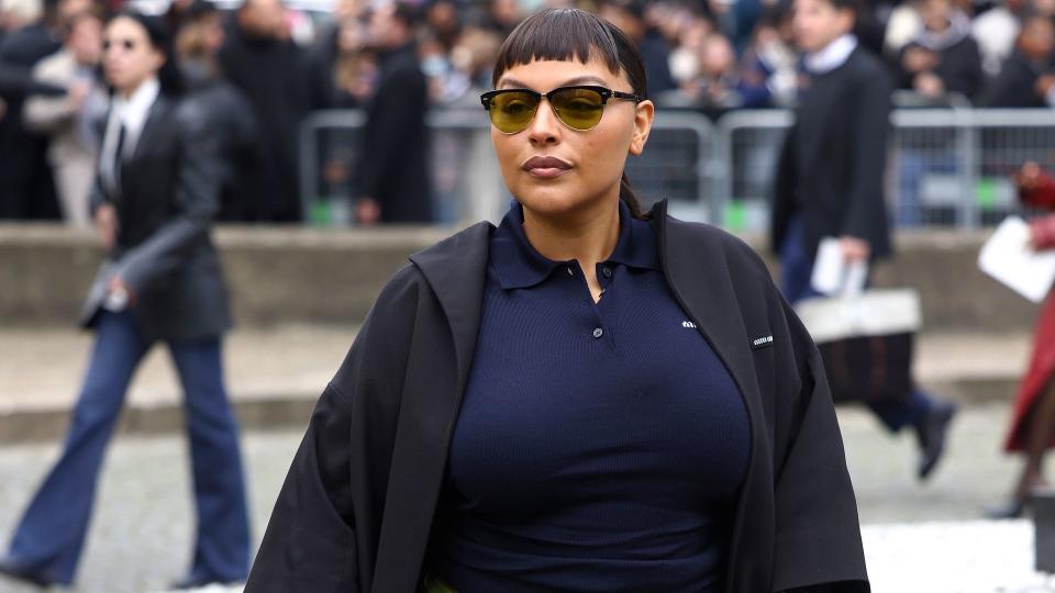 Paloma Elsesser attends the Miu Miu Womenswear Fall/Winter 2024-2025 show as part of Paris Fashion Week on March 05, 2024 in Paris, France.