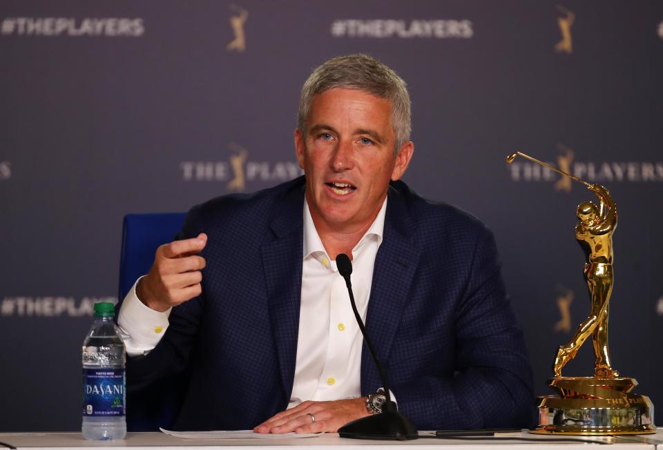 PGA Tour commissioner Jay Monahan is not a fan of the proposed Premier Golf League, which he said is designed to specifically conflict only with Tour events. 