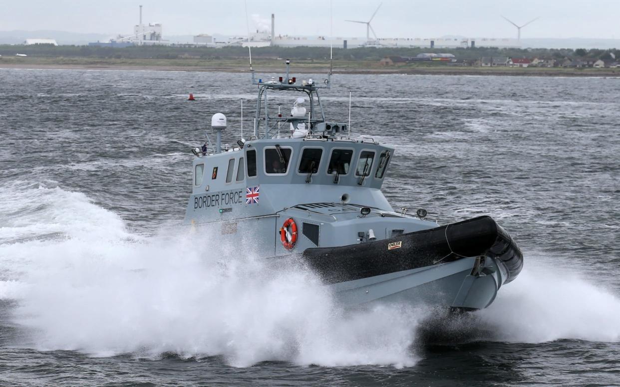 A Border Force coastal patrol vessel near Troon harbour. - PA Archive