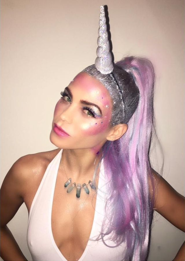 unicorn costume face makeup