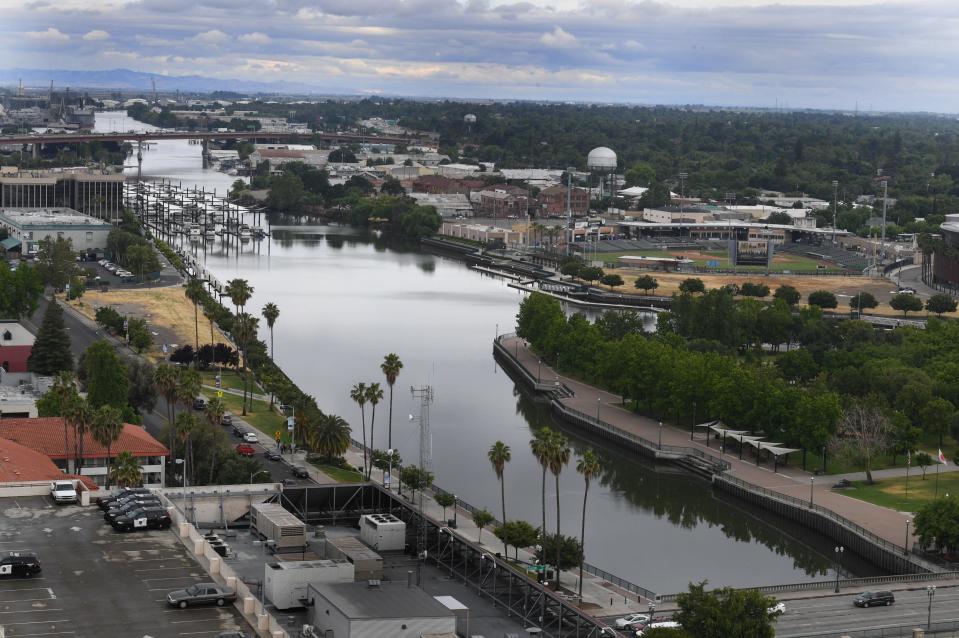 Stockton is an inland city in California, but the San Joaquin River extends all the way to its downtown and has given rise to the Port of Stockton.