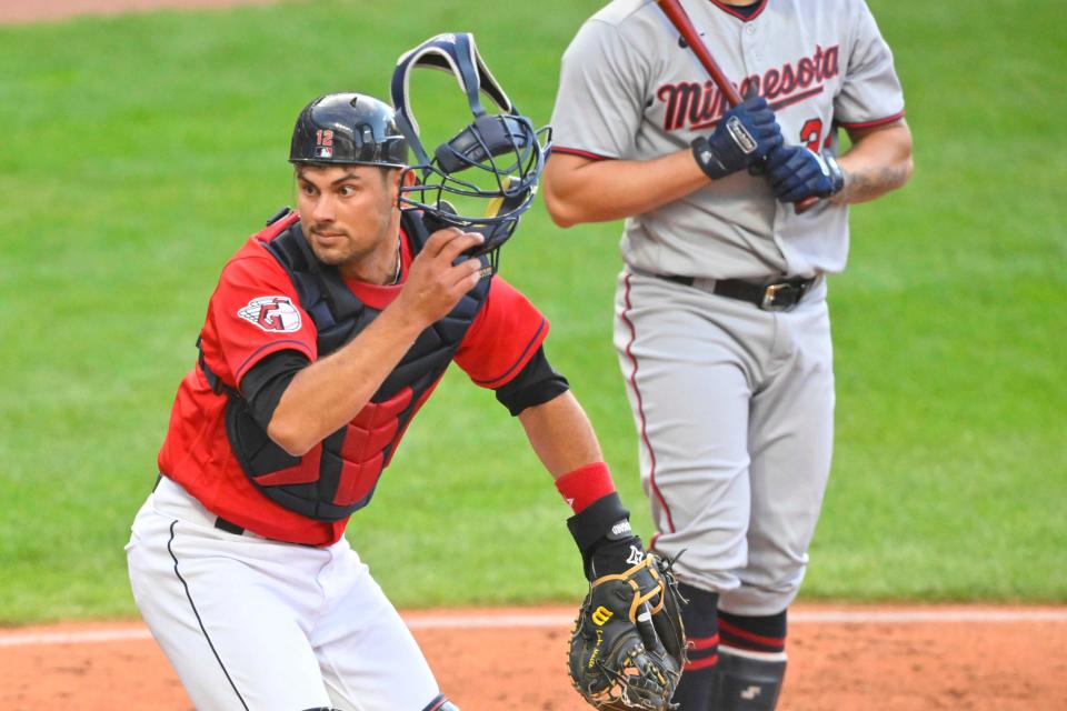 Luke Maile carries a solid reputation for his work with pitching staffs and controlling the running game with his arm.