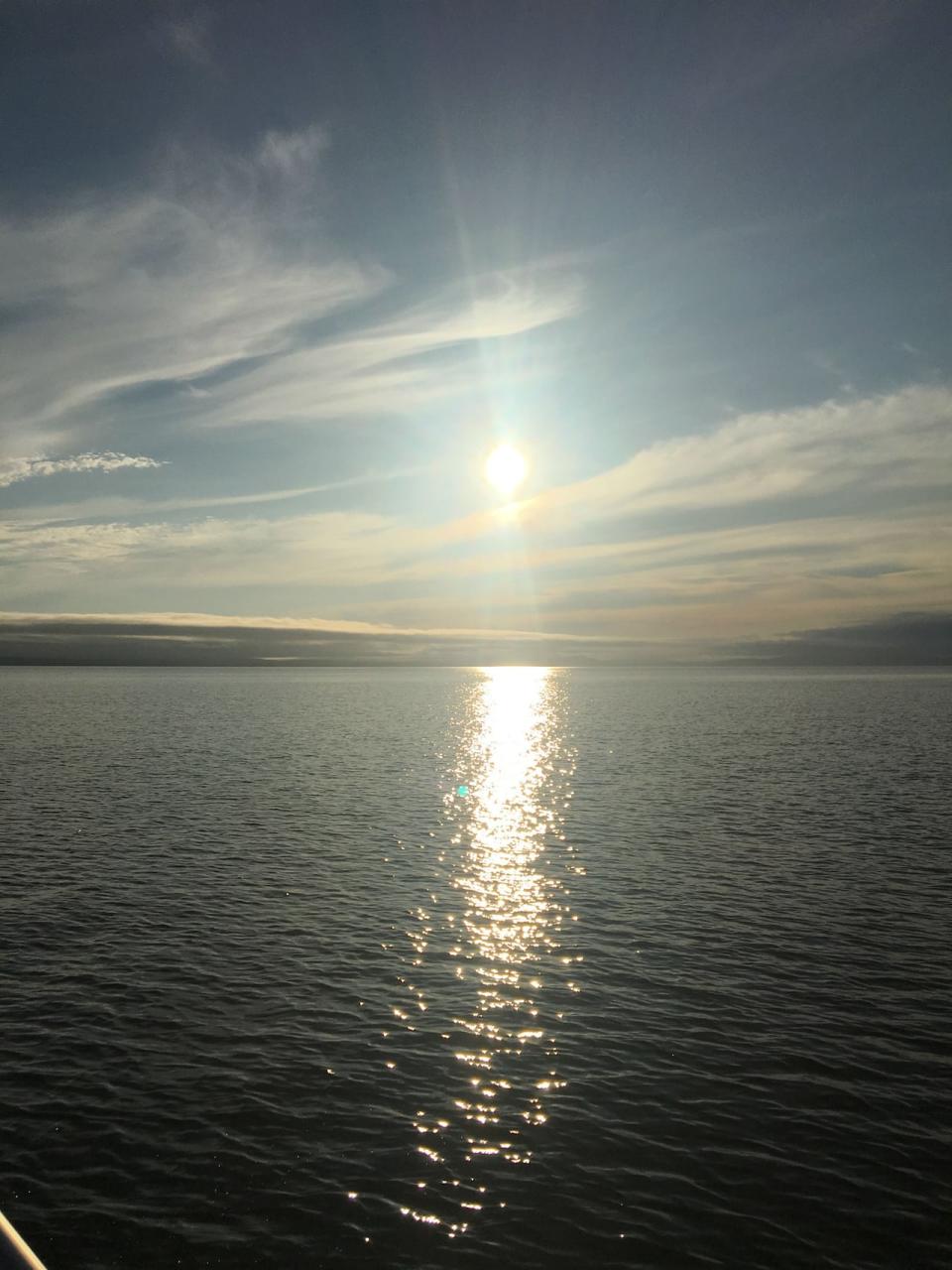 Wyman Jacque took this photo as the sun was starting to set at Lake Melville, looking west over North West River and Sheshatshui. 