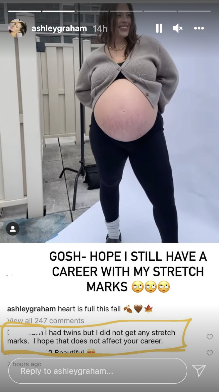 Graham continues to embrace her stretch marks in the face of body shamers. (Photo: Instagram)