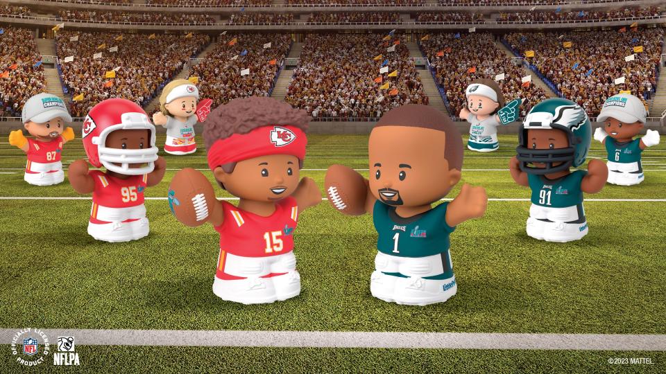 For the first time, Fisher-Price created a Little People Collector Super Bowl LVII Champions set. Ahead of the big game, fans could pre-order the toys commemorating either the Kansas City Chiefs or Philadelphia Eagles.