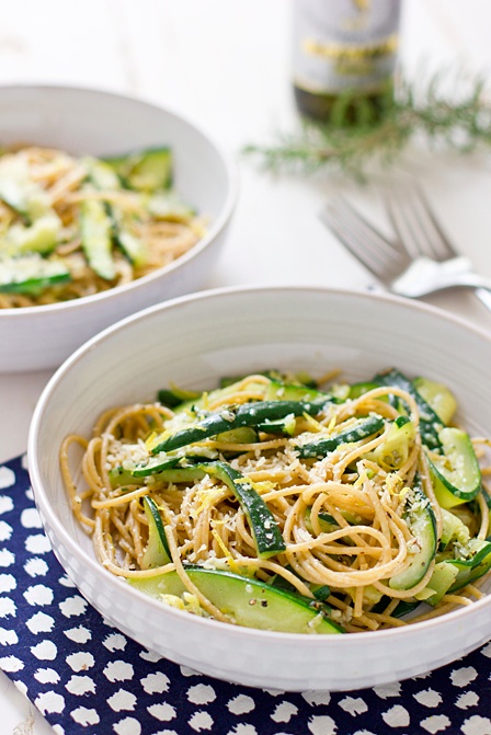 zucchini and lemon spaghetti