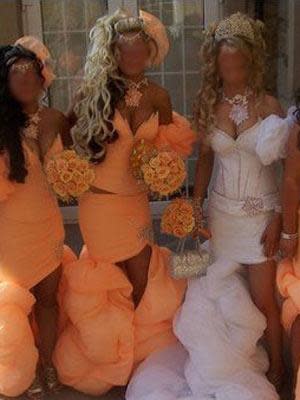 Really Ugly Bridesmaid Dresses in Pink