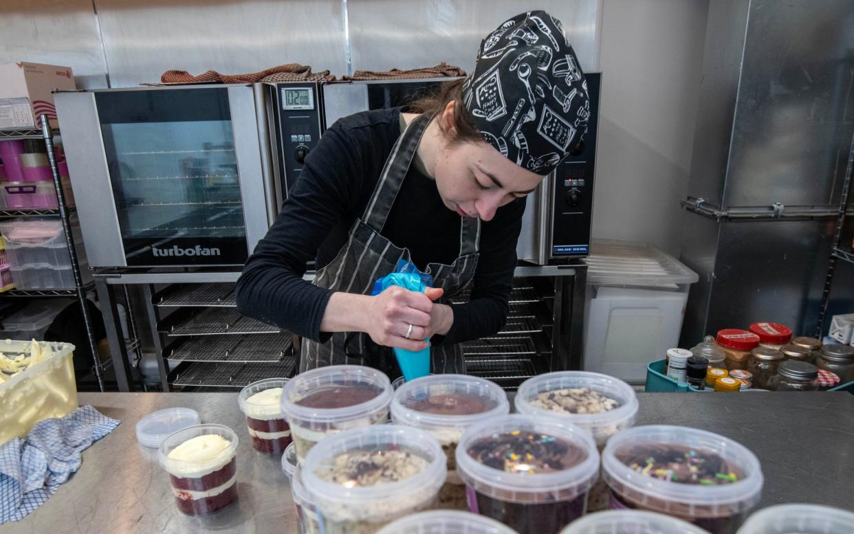 A variety of Vida Bakery food is prepared at the Karma Kitchen hub in Bermondsey