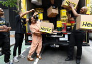 <p>Sherri Shepherd surprises fans at an N.Y.C. Hertz location on Aug. 8, as she makes her move across town in anticipation of <a href="https://people.com/tv/sherri-shepherd-talks-daytime-talk-show-filling-void-left-by-ellen-degeneres-exclusive/" rel="nofollow noopener" target="_blank" data-ylk="slk:her new eponymous talk show;elm:context_link;itc:0;sec:content-canvas" class="link ">her new eponymous talk show</a>. </p>