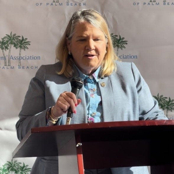 In an address to the Citizens' Association of Palm Beach Thursday, Mayor Danielle Moore highlighted several issues important to residents in the town's South End.