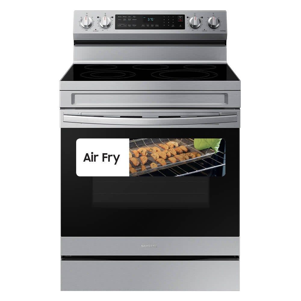 <p>Samsung Freestanding Electric Range</p><p>lowes.com</p><p>$869.00</p><p><a href="https://go.redirectingat.com?id=74968X1596630&url=https%3A%2F%2Fwww.lowes.com%2Fpd%2F--%2F5001782971&sref=https%3A%2F%2Fwww.popularmechanics.com%2Fhome%2Fa42575700%2Flowes-truckload-event-2023%2F" rel="nofollow noopener" target="_blank" data-ylk="slk:Shop Now;elm:context_link;itc:0;sec:content-canvas" class="link rapid-noclick-resp">Shop Now</a></p><span class="copyright">lowes.com</span>