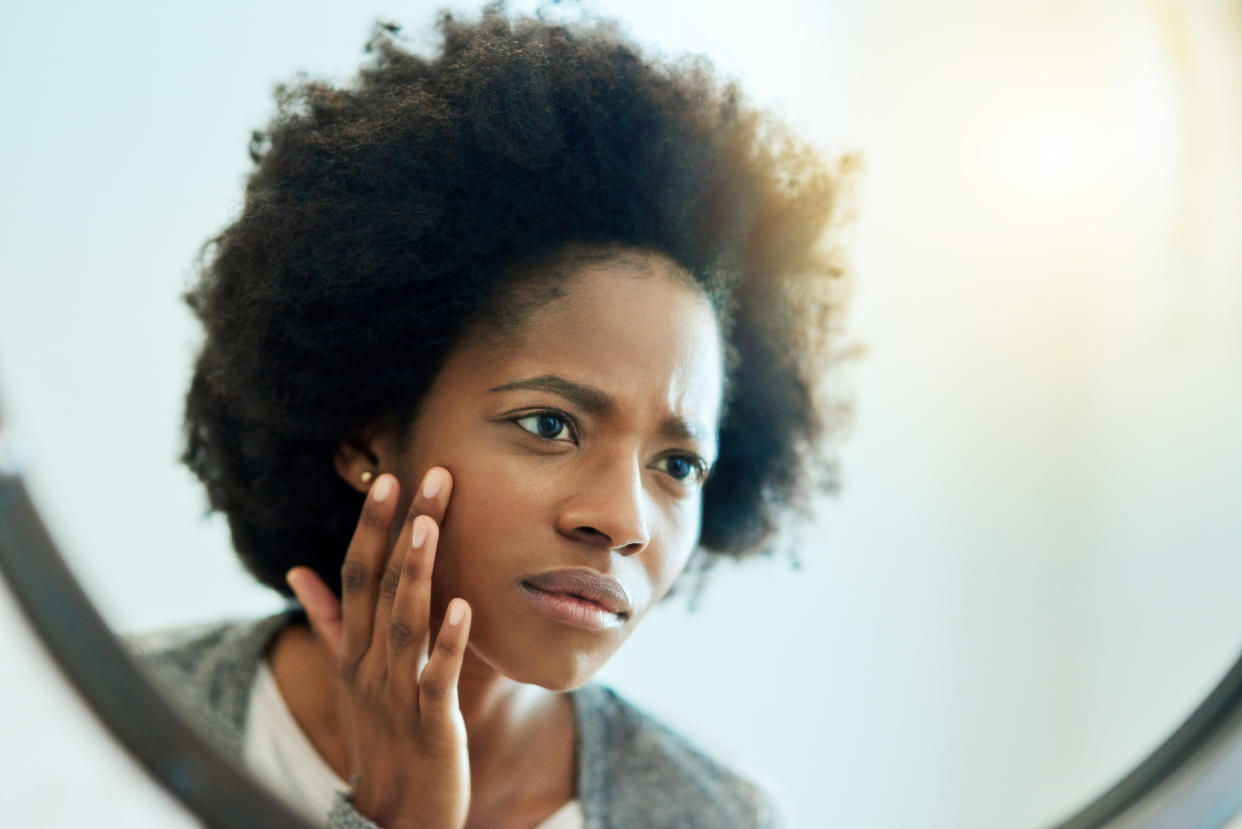 The impact a year of lockdowns has had on our skin. (Getty Images)