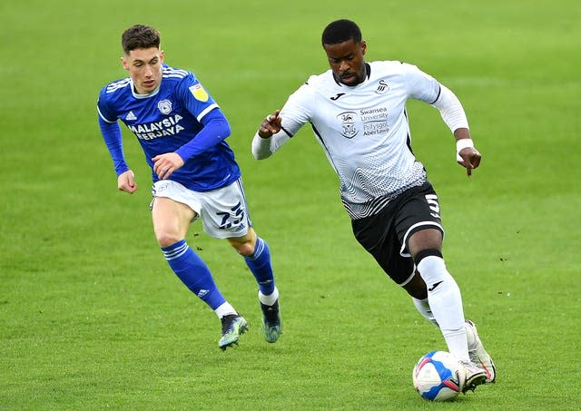 Marc Guehi in action for Swansea