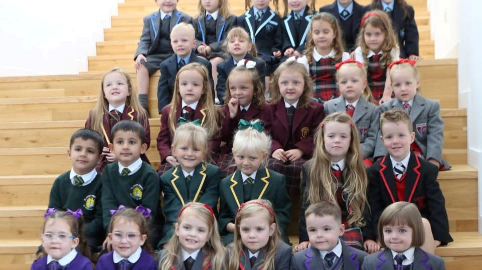 An incredible 17 sets of twins are set to start school - in the same town. (Newsquest/SWNS)