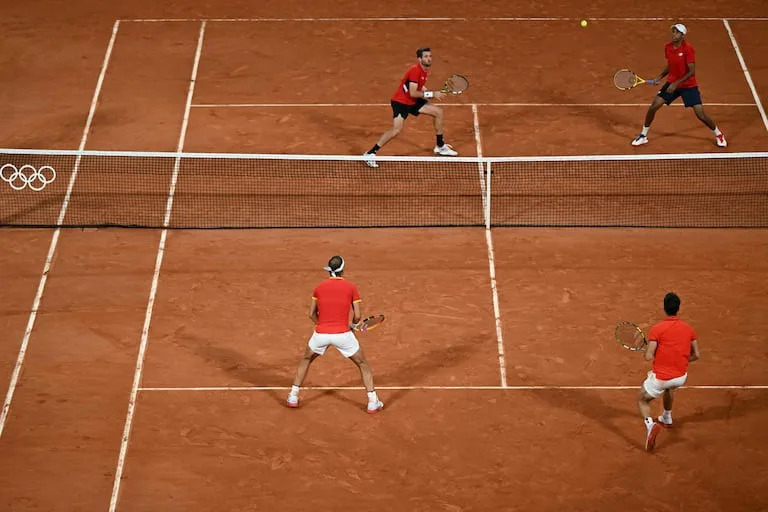 Nadal y Alcaraz cayeron ante Austin Krajicek y Rajeev Ram en los cuartos de final de París 2024 