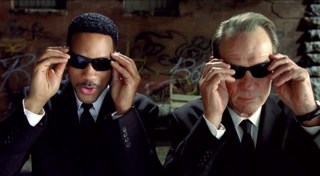 <p>Alamy</p> Will Smith and Tommy Lee Jones in Men in Black 3