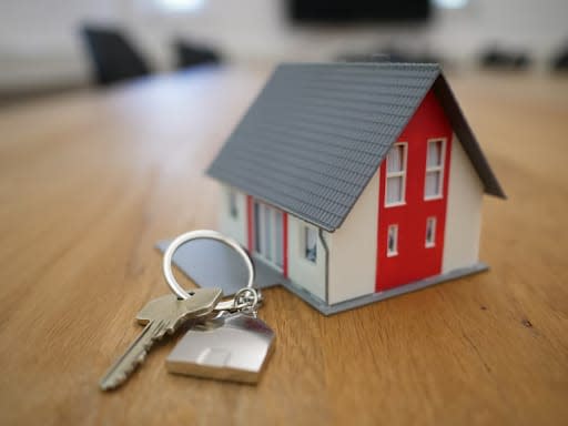 miniature house with keys