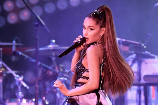 Ariana Grande performs onstage during the 2018 iHeartRadio by AT&T at Banc of California Stadium on June 2, 2018 in Los Angeles, California.  - Credit: Kevin Winter/Getty Images