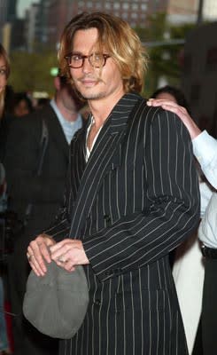 Johnny Depp at the New York premiere of Columbia's Once Upon a Time in Mexico