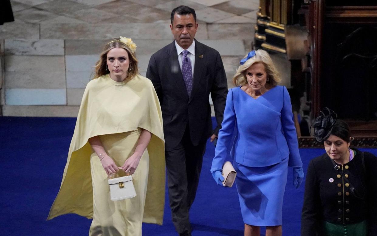 Jill Biden attended the ceremony with her grand daughter Finnegan - REUTERS