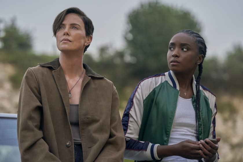 Charlize Theron and KiKi Layne in the movie "The Old Guard."