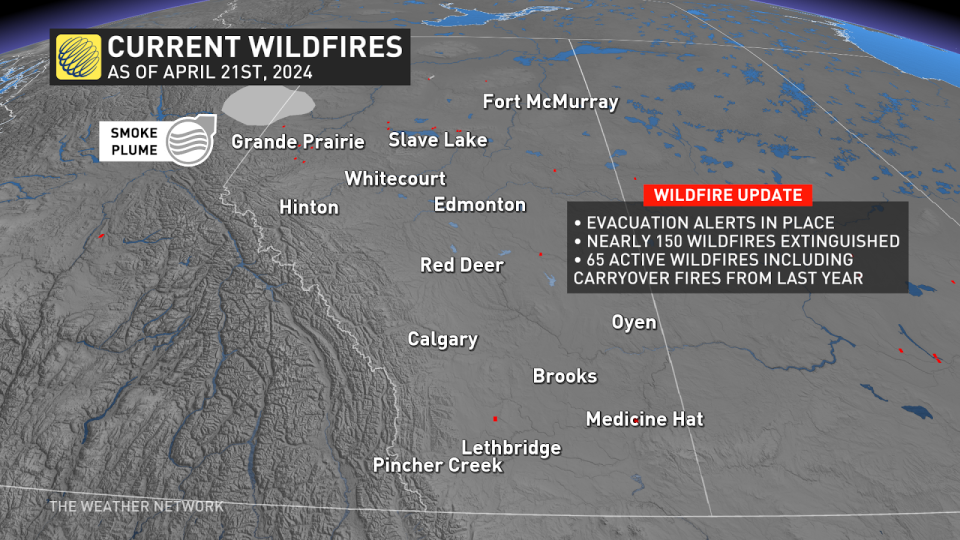 Alberta Wildfires April 21 2024