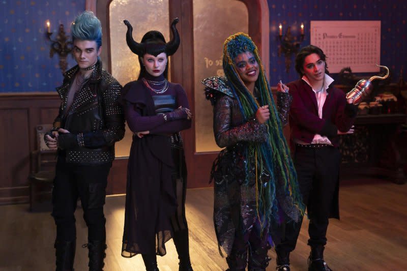 From left to right, Anthony Pyatt, Mars, Dara Reneé and Joshua Colley star in "Descendants: The Rise of Red." Photo courtesy of Disney