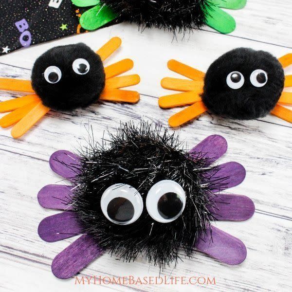 Pompom Spider Crafts