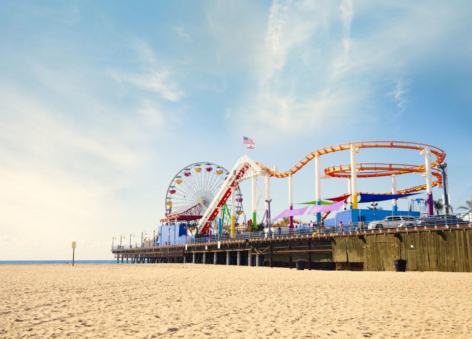 santa monica beach and pier